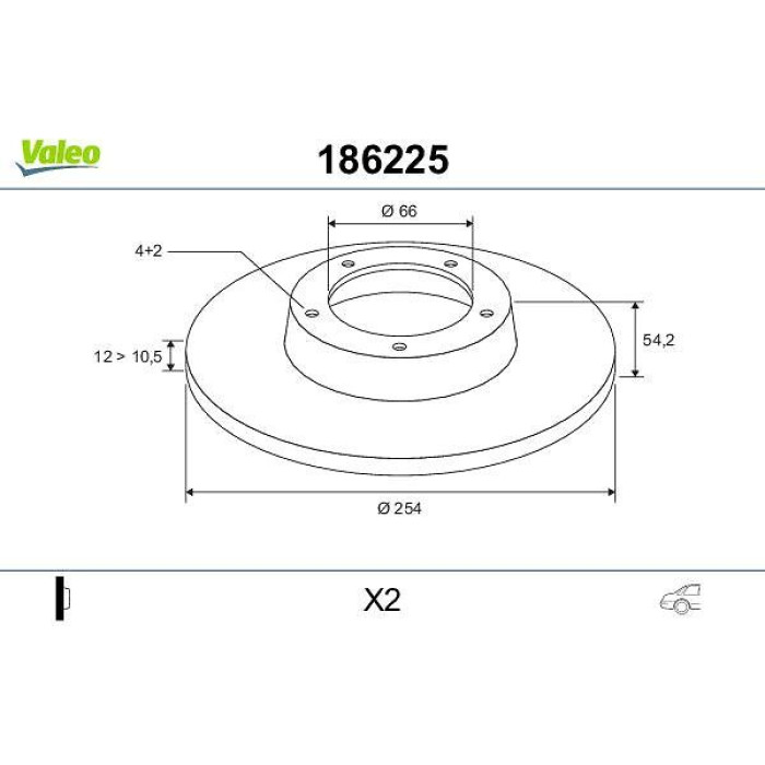 Valeo Bremsscheibe 186225