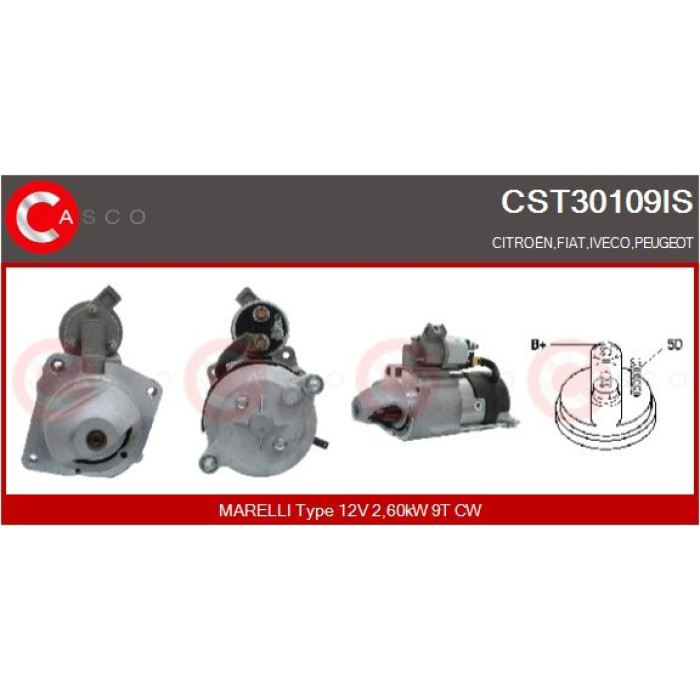 CASCO Anlasser CST30109IS CASCO Anlasser CST30109IS