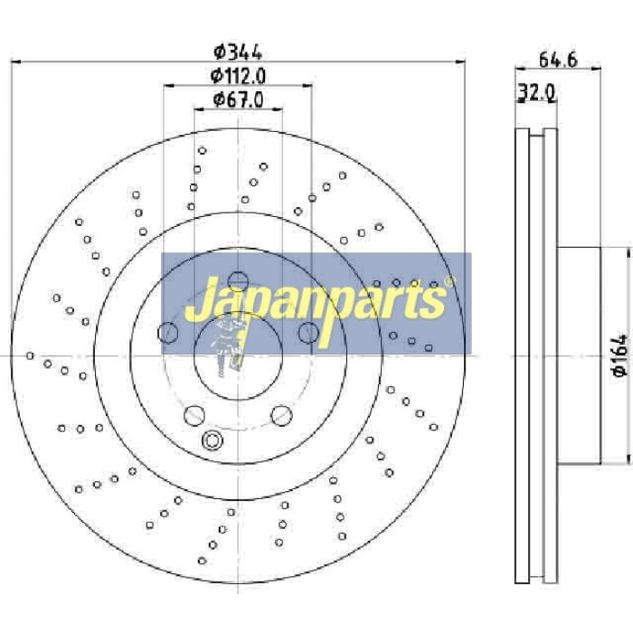 Japanparts Bremsscheibe DI-0558C Japanparts Bremsscheibe DI-0558C