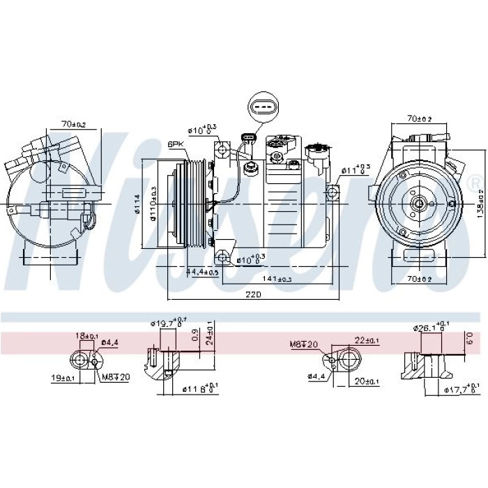 Nissens Klimakompressor PKW 890115 Nissens Klimakompressor PKW 890115