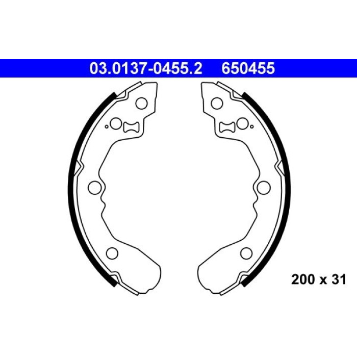ATE Bremsbacken 03.0137-0455.2 ATE Bremsbacken 03.0137-0455.2
