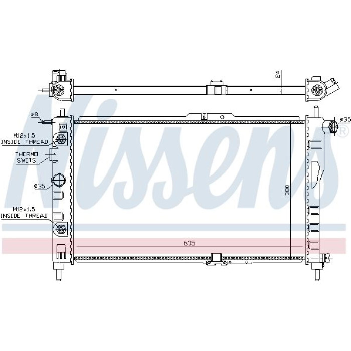 Nissens Wasserkühler PKW 616521 Nissens Wasserkühler PKW 616521