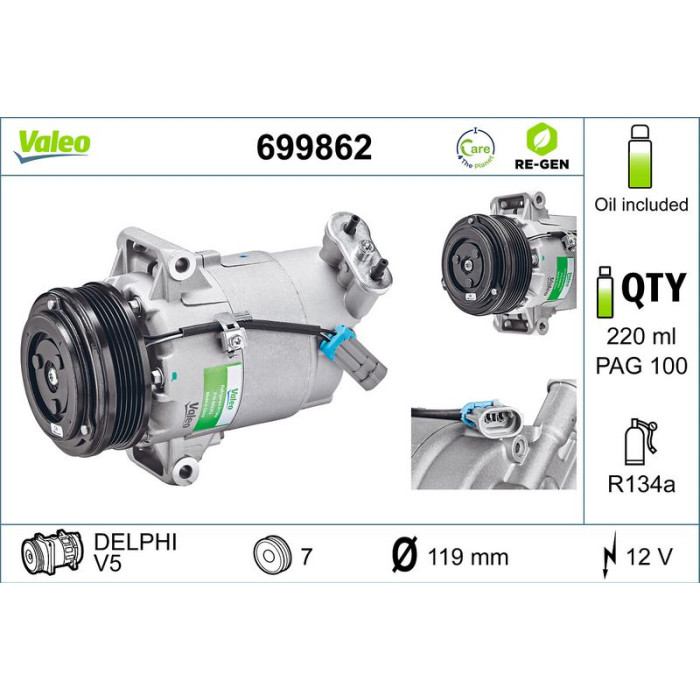 699862 Valeo Kompressor 699862 699862 Valeo Kompressor 699862