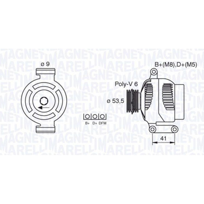 Magneti Marelli Lichtmaschine 063377495010 Magneti Marelli Lichtmaschine 063377495010