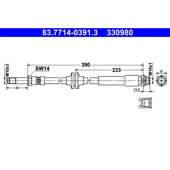 ATE Bremsschlauch 83.7714-0391.3 ATE Bremsschlauch 83.7714-0391.3