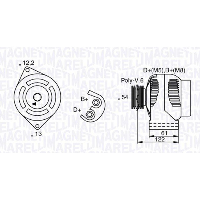 Magneti Marelli Lichtmaschine 063377018010 Magneti Marelli Lichtmaschine 063377018010