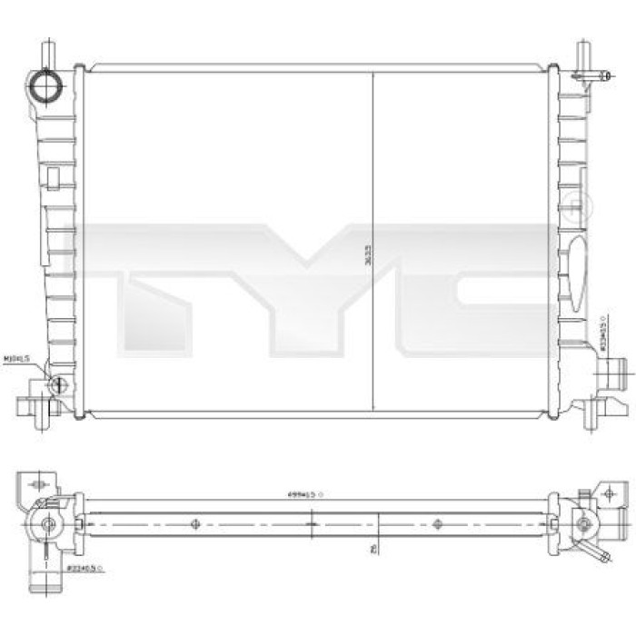 TYC Motorkühler 710-0027 TYC Motorkühler 710-0027