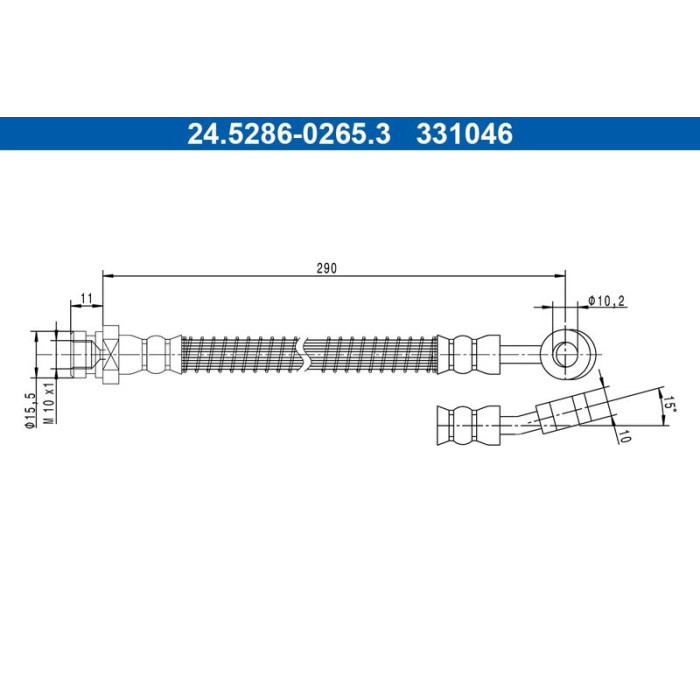 ATE Bremsschlauch 24.5286-0265.3 ATE Bremsschlauch 24.5286-0265.3
