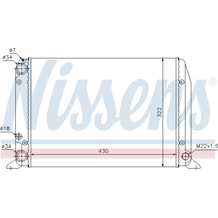 Nissens Wasserkühler PKW 604611 Nissens Wasserkühler PKW 604611