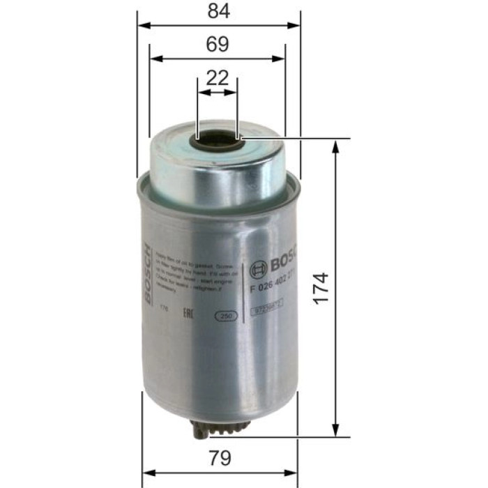 Bosch Kraftstofffilter F 026 402 271 Bosch Kraftstofffilter F 026 402 271