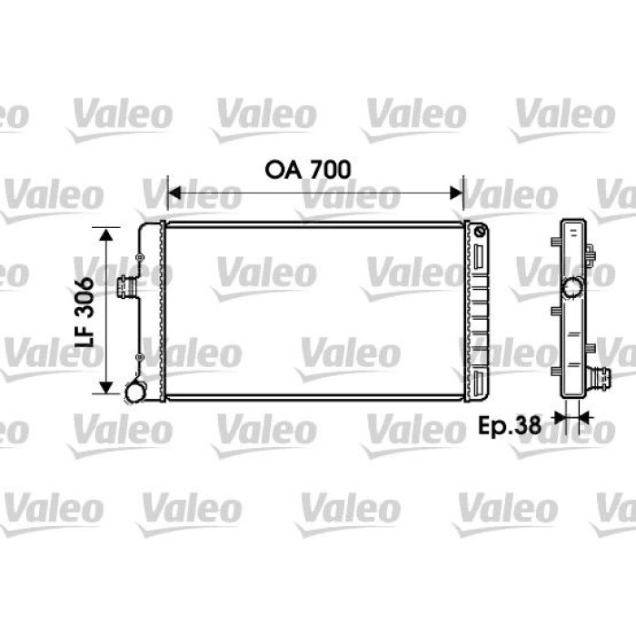 Valeo Motorkühler 734224 Valeo Motorkühler 734224