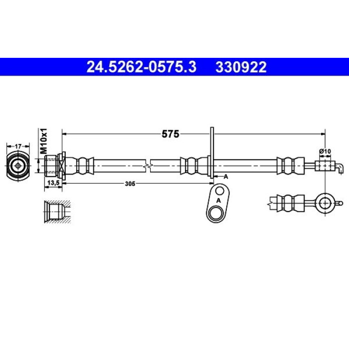 ATE Bremsschlauch 24.5262-0575.3 ATE Bremsschlauch 24.5262-0575.3