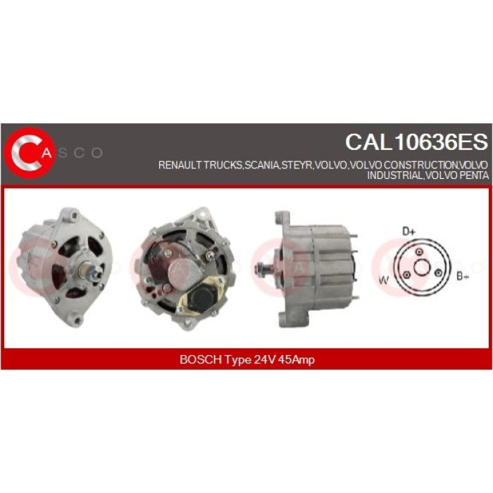 CASCO Generator CAL10636ES CASCO Generator CAL10636ES