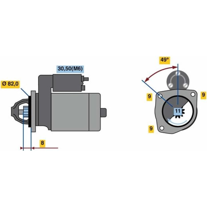 Bosch Starter 0 001 148 003