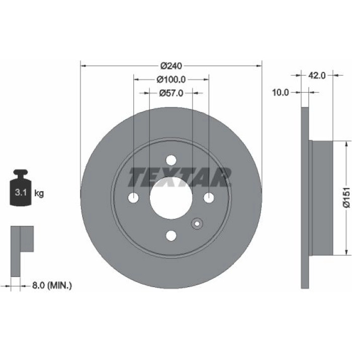 Textar Bremsscheibe 92092003 Textar Bremsscheibe 92092003