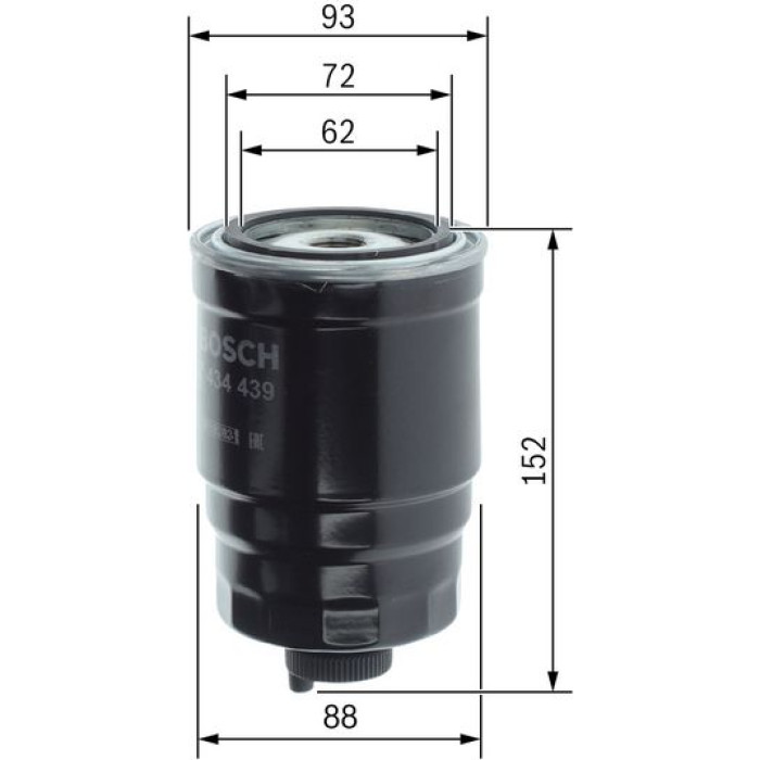 Bosch Kraftstofffilter 1457434439