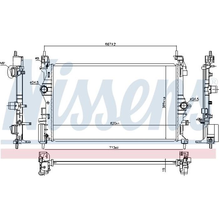 Nissens Wasserkühler PKW 630783 Nissens Wasserkühler PKW 630783
