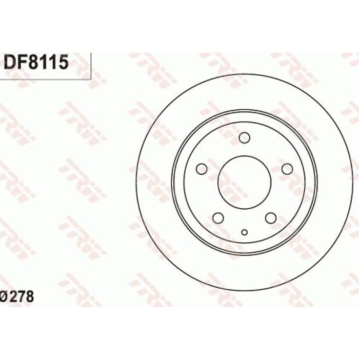 TRW Bremsscheibe Hinterachse DF8115 TRW Bremsscheibe Hinterachse DF8115