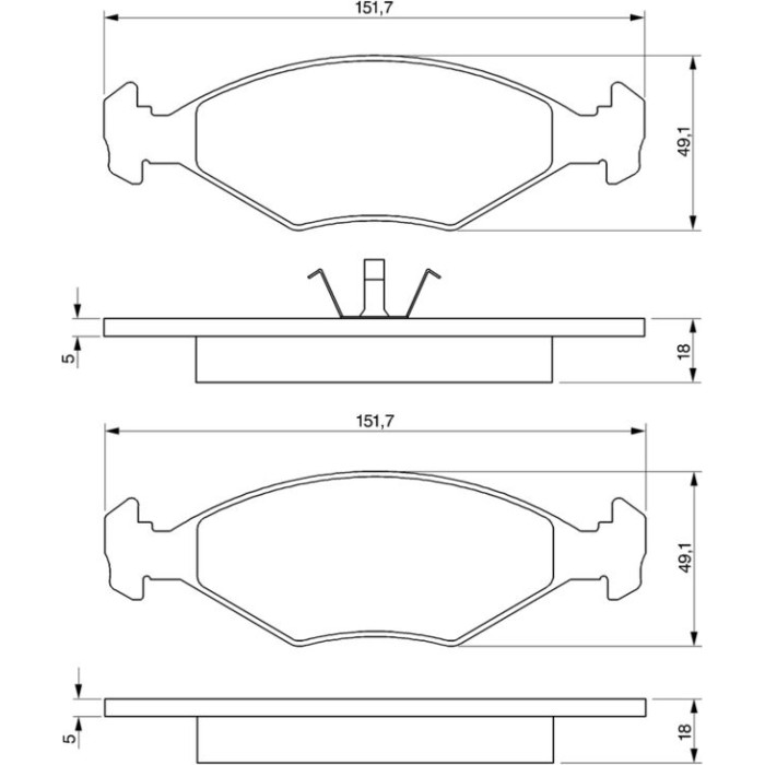 Bosch Bremsbelagsatz 0 986 424 514 Bosch Bremsbelagsatz 0 986 424 514
