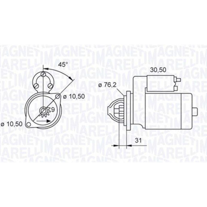 Magneti Marelli Anlasser 063521070240 Magneti Marelli Anlasser 063521070240