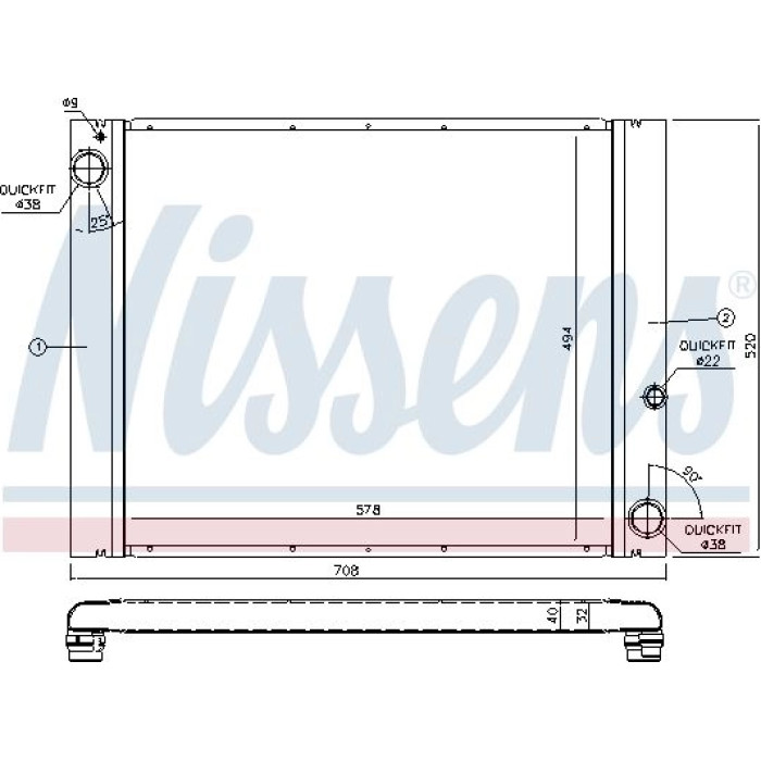 Nissens Wasserkühler PKW 64325 Nissens Wasserkühler PKW 64325