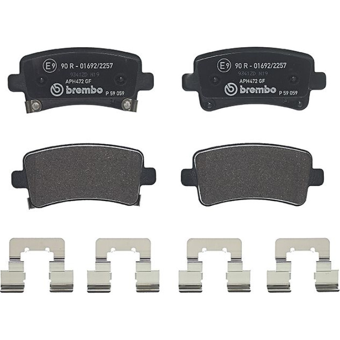 P 59 059 Brembo Prime Bremsbelagsatz Hinterachse – P 59 059 – 106 x 47 x 17 mm – Bremssystem TRW – OE Nummer 13237765 P 59 059 Brembo Prime Bremsbelagsatz Hinterachse – P 59 059 – 106 x 47 x 17 mm – Bremssystem TRW – OE Nummer 13237765