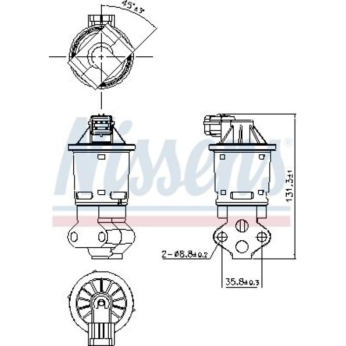Nissens AGR-Ventil 98354 Nissens AGR-Ventil 98354