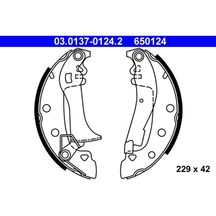 ATE Bremsbacken 03.0137-0124.2 ATE Bremsbacken 03.0137-0124.2