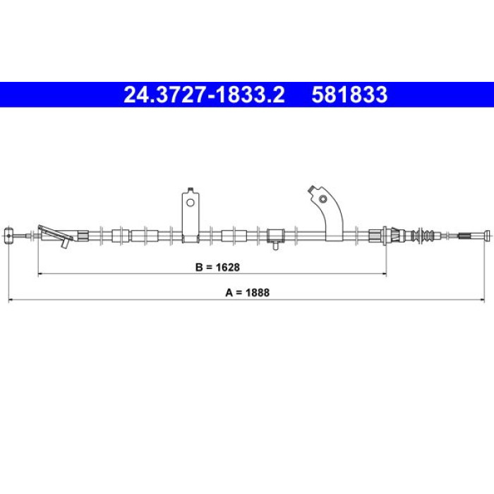 ATE Handbremsseil 24.3727-1833.2