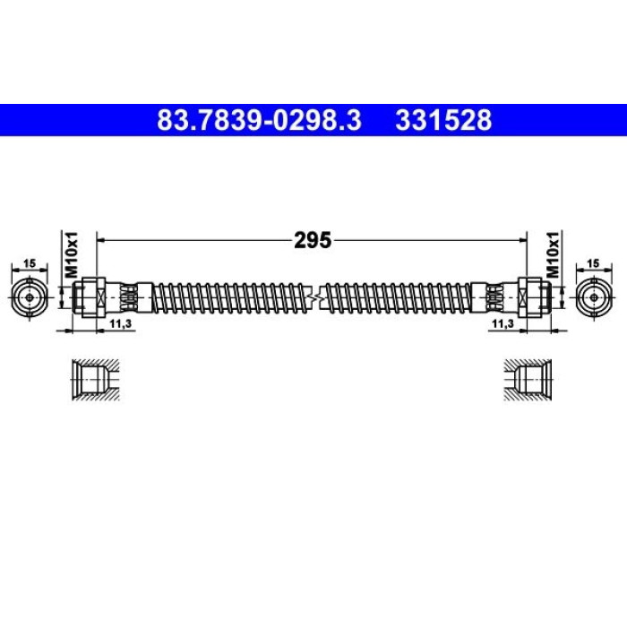 ATE Bremsschlauch 83.7839-0298.3 ATE Bremsschlauch 83.7839-0298.3