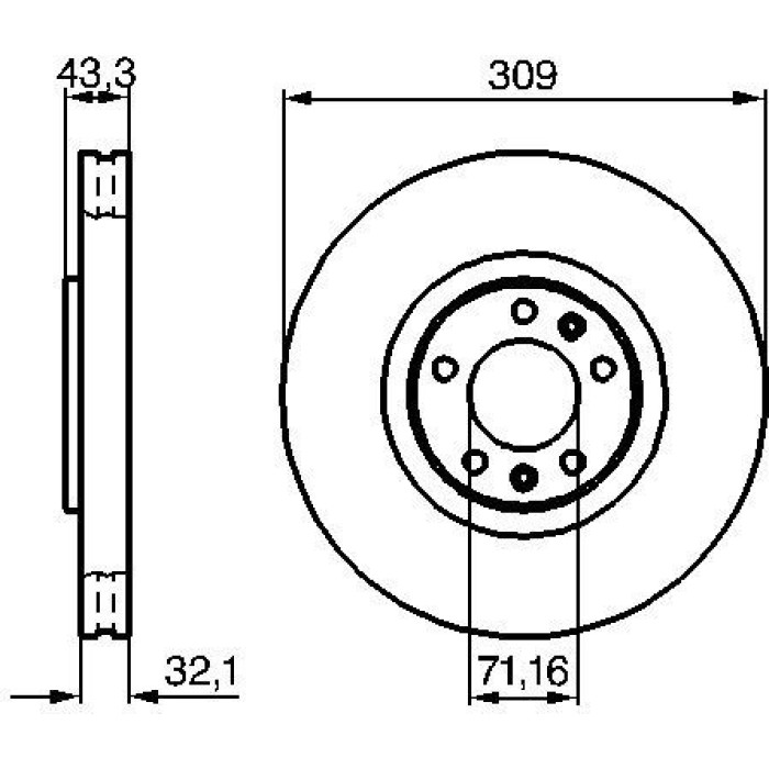 Bosch Bremsscheibe Vorderachse 0 986 479 027 Bosch Bremsscheibe Vorderachse 0 986 479 027