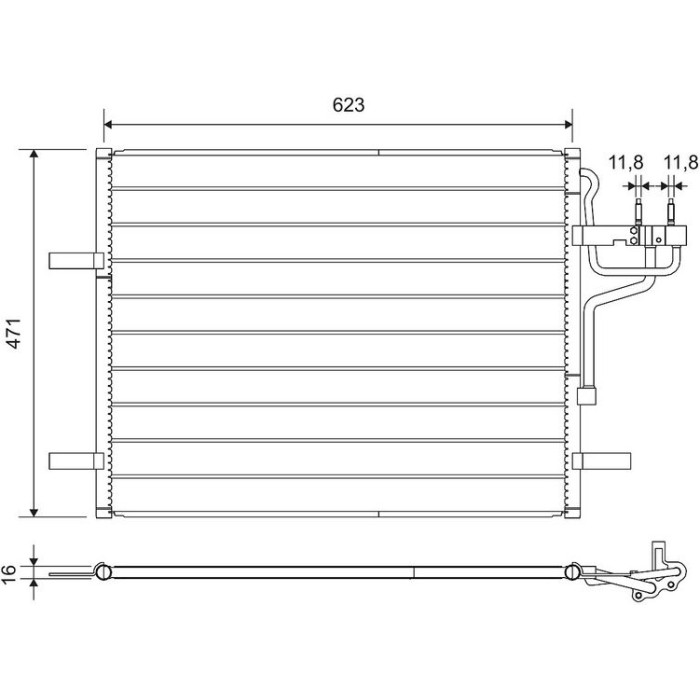 Valeo Klimakondensator 814185 Valeo Klimakondensator 814185