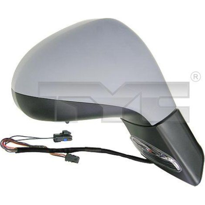 TYC Außenspiegel rechts elektrisch verstellbar, grundiert, konvex, beheizbar, mit Temperatursensor, elektrisch anklappbar, mit Blinker 326-0097 OE Nummer 8153NF - l TYC Außenspiegel rechts elektrisch verstellbar, grundiert, konvex, beheizbar, mit Temperatursensor, elektrisch anklappbar, mit Blinker 326-0097 OE Nummer 8153NF - l