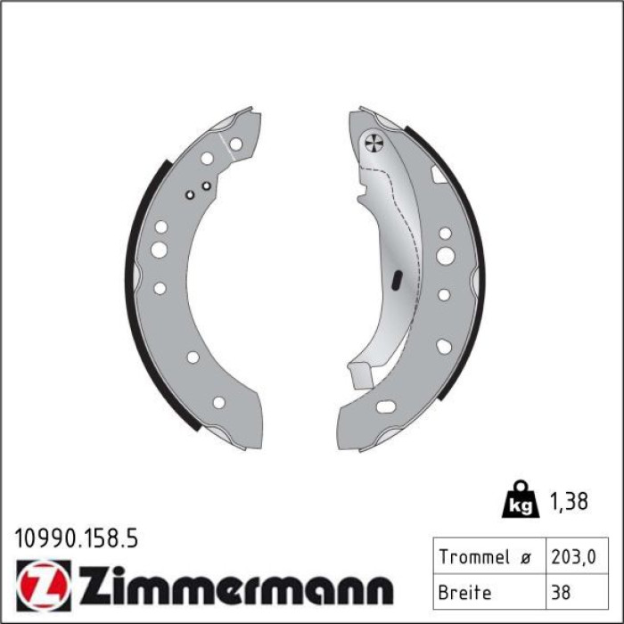 10990.158.5 ZIMMERMANN Bremsbacken 10990.158.5 10990.158.5 ZIMMERMANN Bremsbacken 10990.158.5