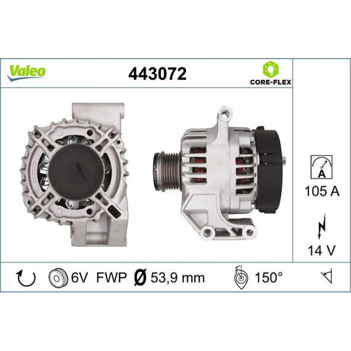 Valeo Lichtmaschine 443072 Valeo Lichtmaschine 443072