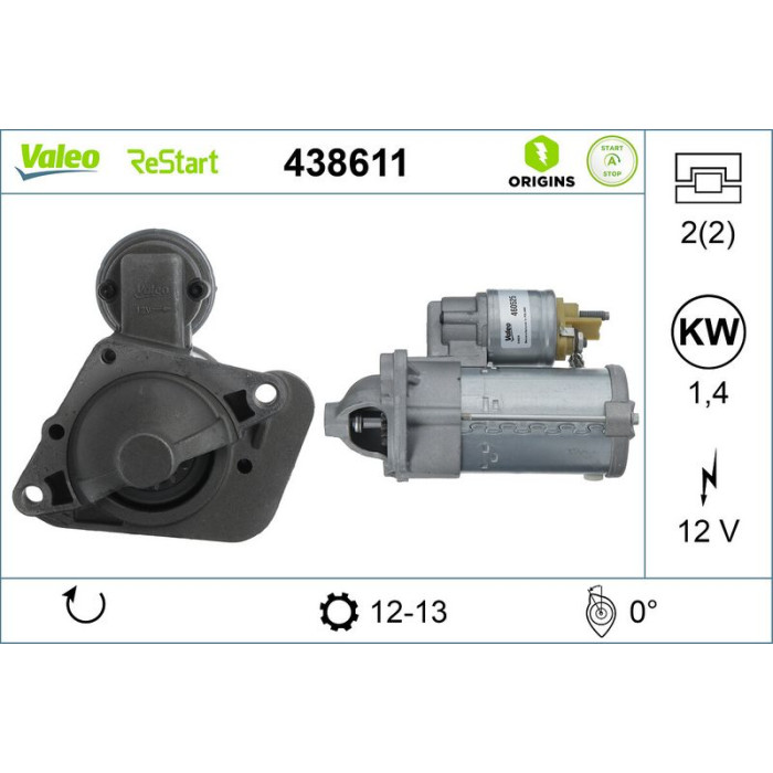 Valeo Anlasser 438611 Valeo Anlasser 438611