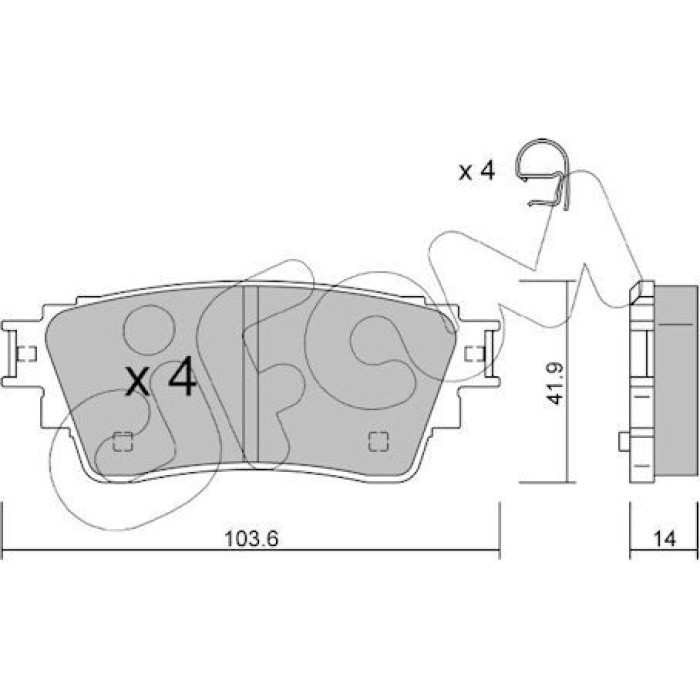 CIFAM Bremsbelagsatz, Scheibenbremse 822-1160-0 CIFAM Bremsbelagsatz, Scheibenbremse 822-1160-0