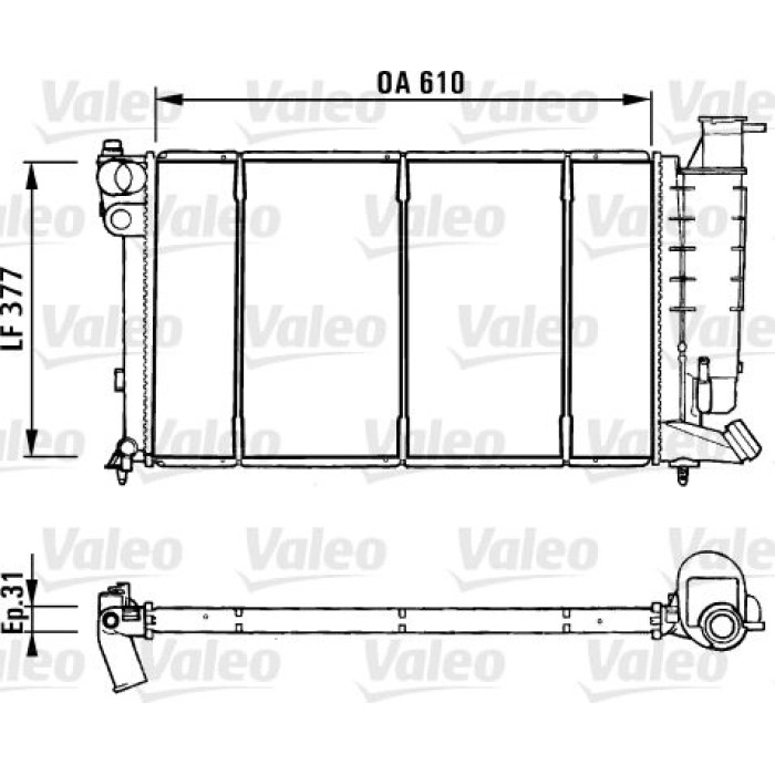 Valeo Motorkühler 731181 Valeo Motorkühler 731181
