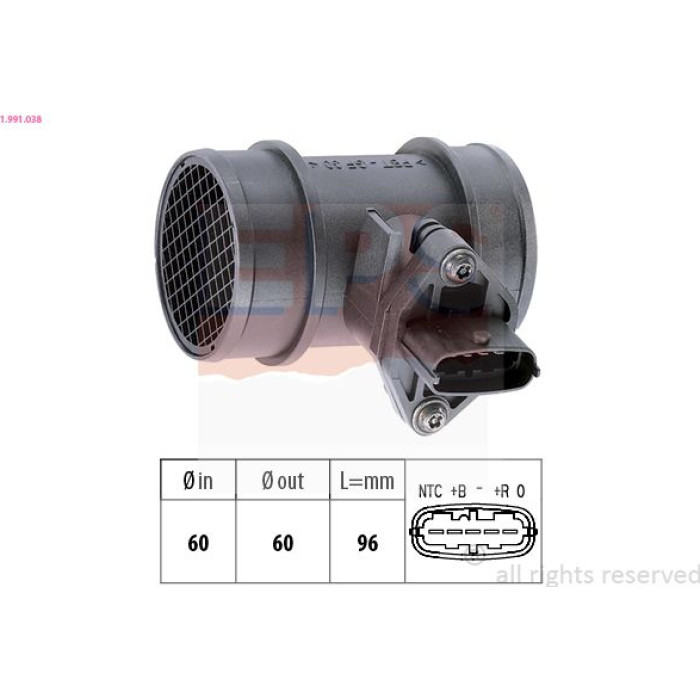 EPS Luftmassenmesser Luftmengenmesser 1.991.038 EPS Luftmassenmesser Luftmengenmesser 1.991.038
