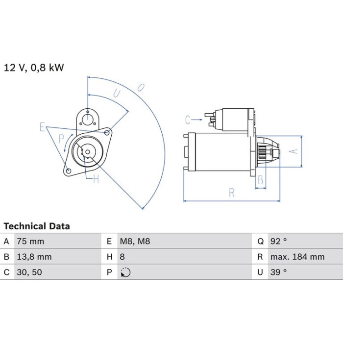 Bosch Starter 0 986 022 601 Bosch Starter 0 986 022 601