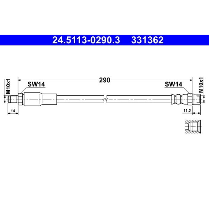 ATE Bremsschlauch 24.5113-0290.3 ATE Bremsschlauch 24.5113-0290.3