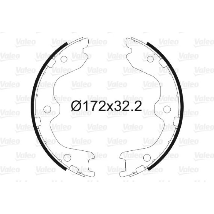 Valeo Bremsbacken 564196 Valeo Bremsbacken 564196