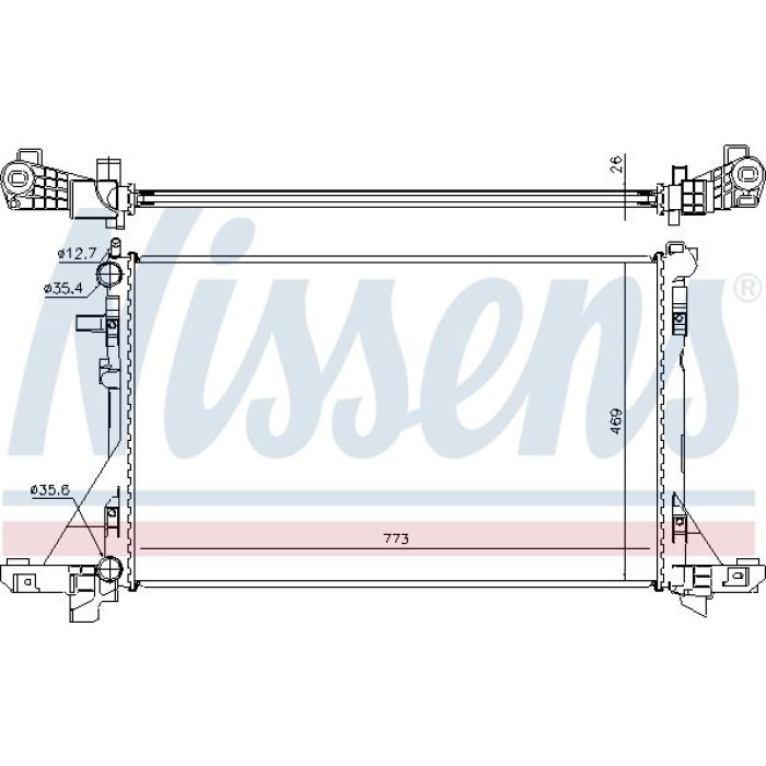 Nissens Wasserkühler PKW 630732 Nissens Wasserkühler PKW 630732
