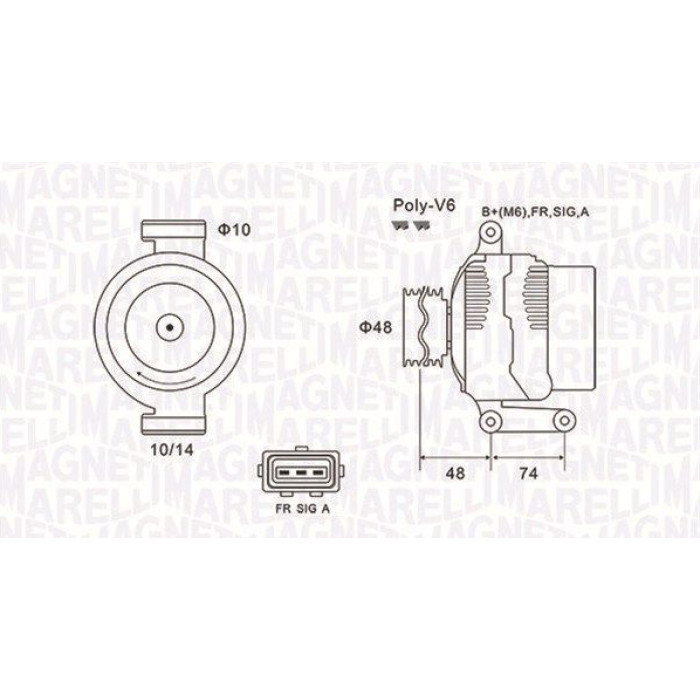 Magneti Marelli Lichtmaschine 063732034010 Magneti Marelli Lichtmaschine 063732034010