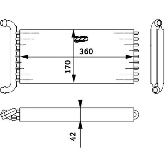 MAHLE Wärmetauscher, Innenraumheizung AH 113 000P MAHLE Wärmetauscher, Innenraumheizung AH 113 000P
