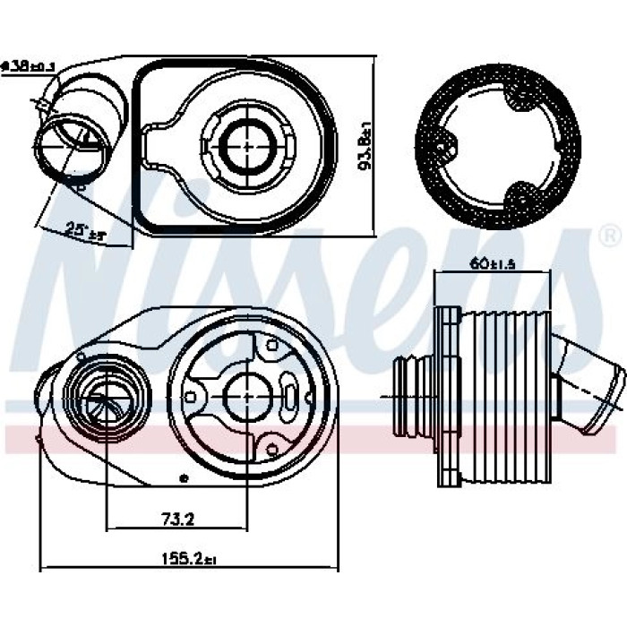 90888 Nissens Ölkühler PKW 90888 90888 Nissens Ölkühler PKW 90888