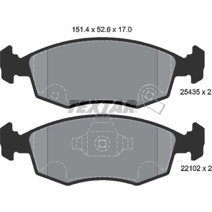Textar Bremsbelagsatz 2543501 Textar Bremsbelagsatz 2543501