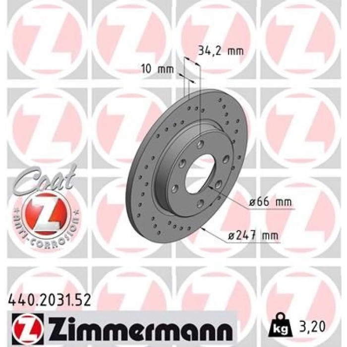 Zimmermann 71 481 010 Sport Bremsscheibe Vorderachse Sport 440.2031.52 Zimmermann 71 481 010 Sport Bremsscheibe Vorderachse Sport 440.2031.52
