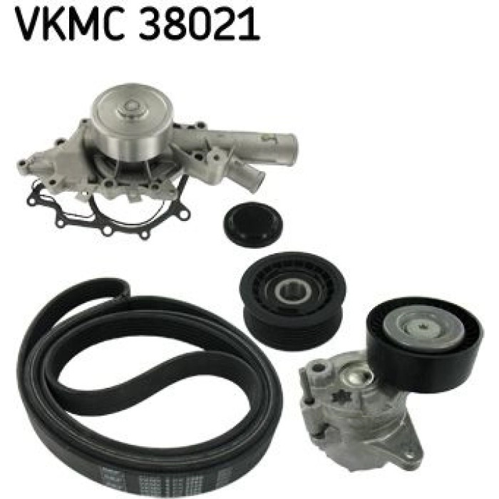 SKF Keilrippenriemensatz mit Wasserpumpe VKMC 38021