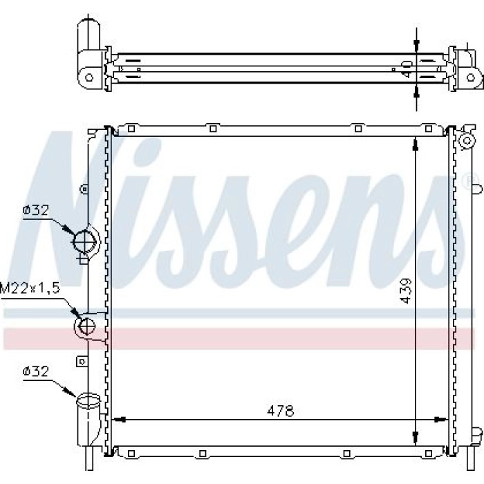 Nissens Wasserkühler PKW 63854A Nissens Wasserkühler PKW 63854A
